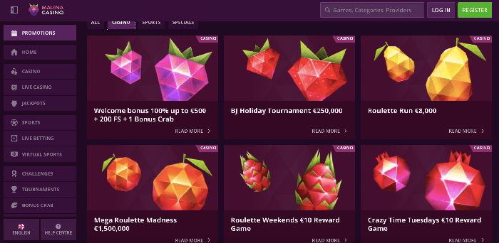 Revue: Malina Casino — expérience de jeu pour la France